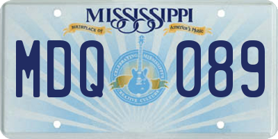 MS license plate MDQ089
