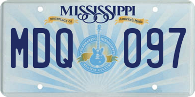 MS license plate MDQ097