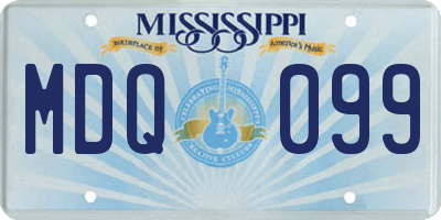 MS license plate MDQ099