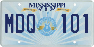MS license plate MDQ101