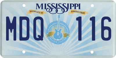 MS license plate MDQ116