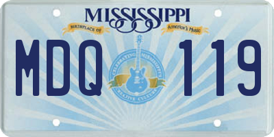 MS license plate MDQ119