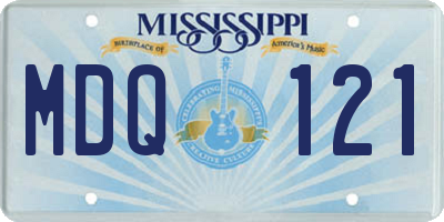 MS license plate MDQ121