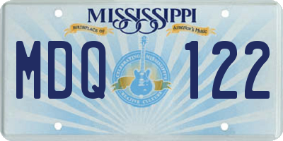 MS license plate MDQ122