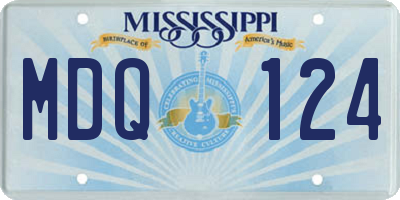 MS license plate MDQ124