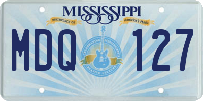 MS license plate MDQ127