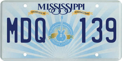 MS license plate MDQ139