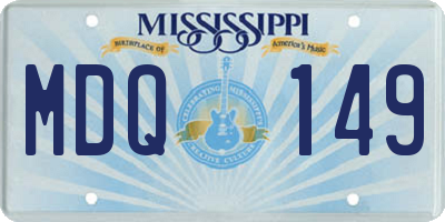 MS license plate MDQ149