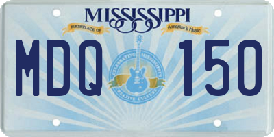MS license plate MDQ150