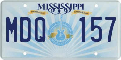 MS license plate MDQ157