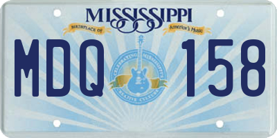 MS license plate MDQ158