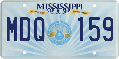 MS license plate MDQ159