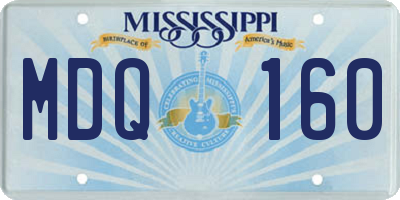 MS license plate MDQ160