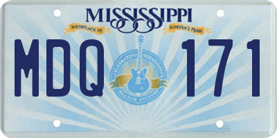 MS license plate MDQ171