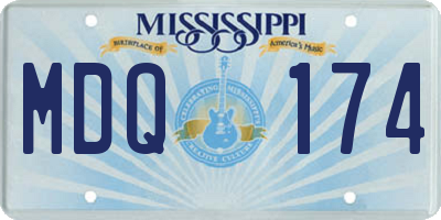 MS license plate MDQ174
