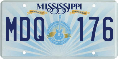 MS license plate MDQ176