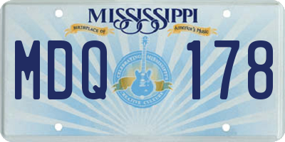 MS license plate MDQ178