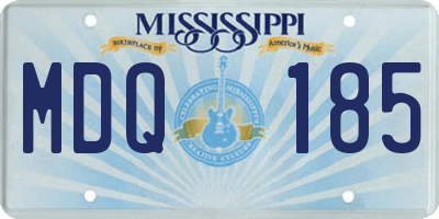 MS license plate MDQ185