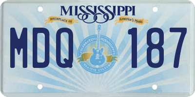 MS license plate MDQ187