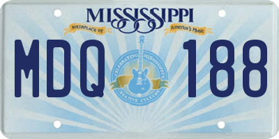 MS license plate MDQ188