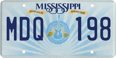 MS license plate MDQ198