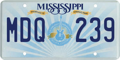 MS license plate MDQ239