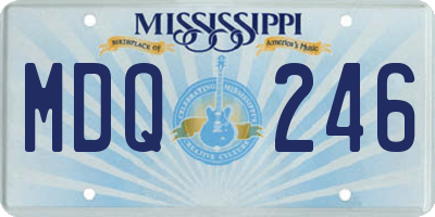 MS license plate MDQ246