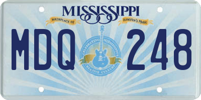 MS license plate MDQ248