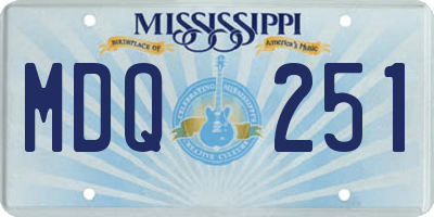 MS license plate MDQ251