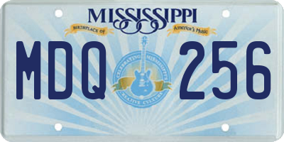 MS license plate MDQ256