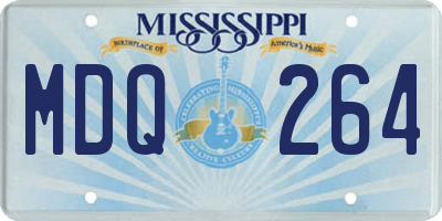 MS license plate MDQ264