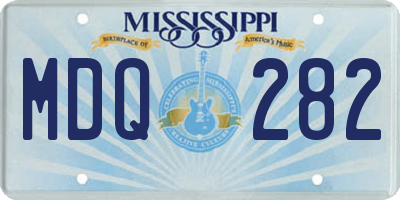 MS license plate MDQ282