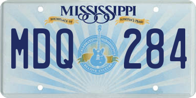 MS license plate MDQ284