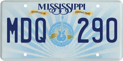 MS license plate MDQ290