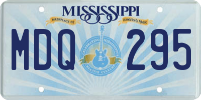 MS license plate MDQ295