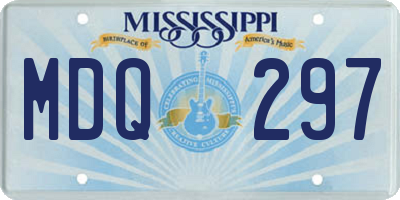 MS license plate MDQ297