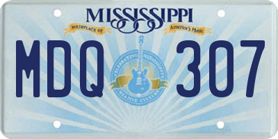 MS license plate MDQ307