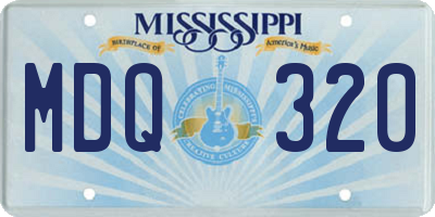 MS license plate MDQ320