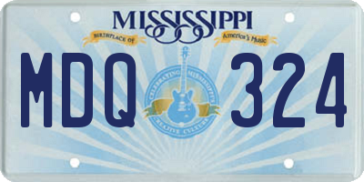 MS license plate MDQ324
