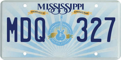 MS license plate MDQ327
