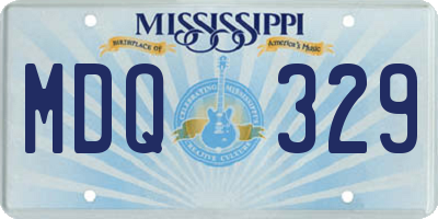 MS license plate MDQ329