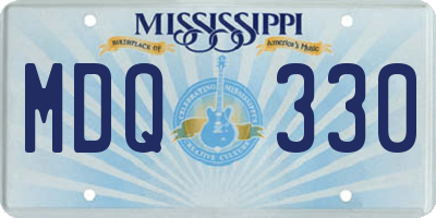 MS license plate MDQ330