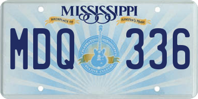 MS license plate MDQ336