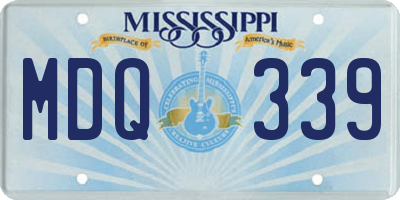 MS license plate MDQ339