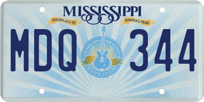 MS license plate MDQ344