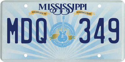 MS license plate MDQ349