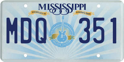 MS license plate MDQ351