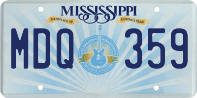MS license plate MDQ359