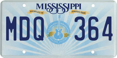 MS license plate MDQ364