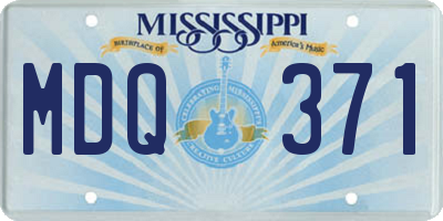 MS license plate MDQ371